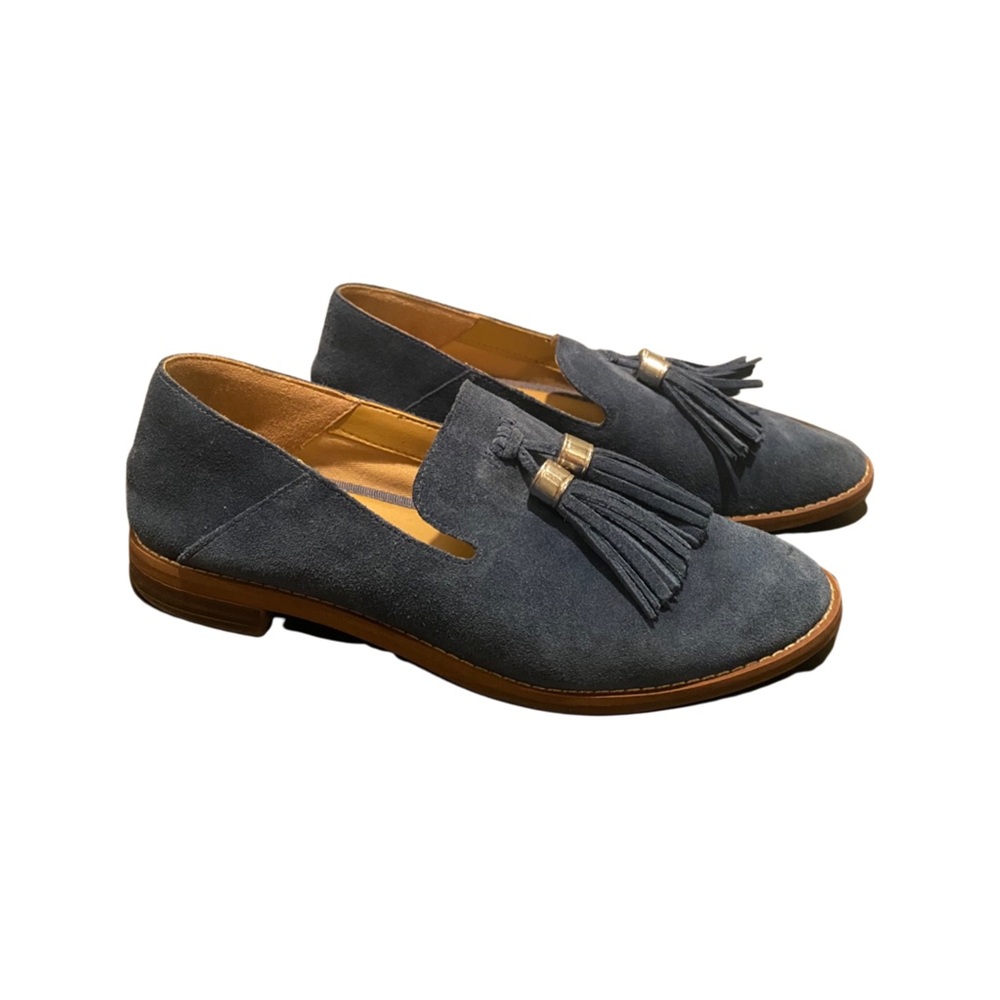 Franco Sarto Navy Suede Loafers